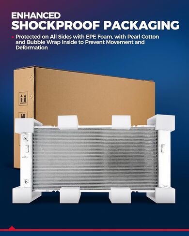 KAX CU2571 Full Aluminum Radiator, Compatible with 2003-2007 Accord 3.0L GAS, with Radiator Cap in Saudi Arabia