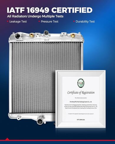 KAX CU2571 Full Aluminum Radiator, Compatible with 2003-2007 Accord 3.0L GAS, with Radiator Cap in Saudi Arabia