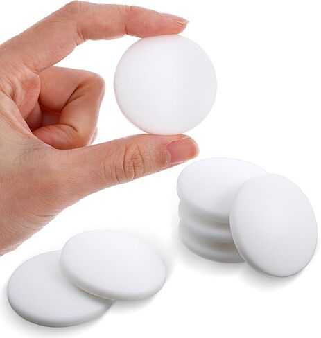 6 Pcs Door Stop for Wall, 1.6 Inch White Door Stoppers Wall Protector, Silicone Doors Bumpers with Strong Adhesive, Round Anti-Collision Pad for Doors Knob Protection in Kuwait
