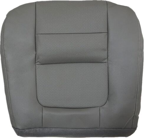 GXARTS Front Driver Side Bottom Leather Perforated Breathable Seat Cover Medium Flint Gray #E Compatible with Ford F250 F350 Lariat 2001 in Saudi Arabia