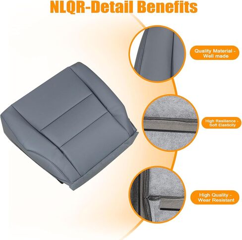 NLQR غطاء مقعد سفلي جانبي للركاب بديل من الجلد رمادي داكن متوافق مع Honda CRV 2007 2008 2009 2010 2011 in Saudi Arabia