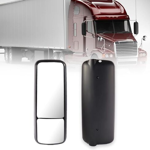 مرآة الجانب الأيمن متوافقة مع Freightliner Century columbia باللون الأسود مع مرآة باب للتدفئة على الجانب الأيمن تناسب القرن 1996-2017 و2004-2017 كولومبيا (يمين) in Kuwait
