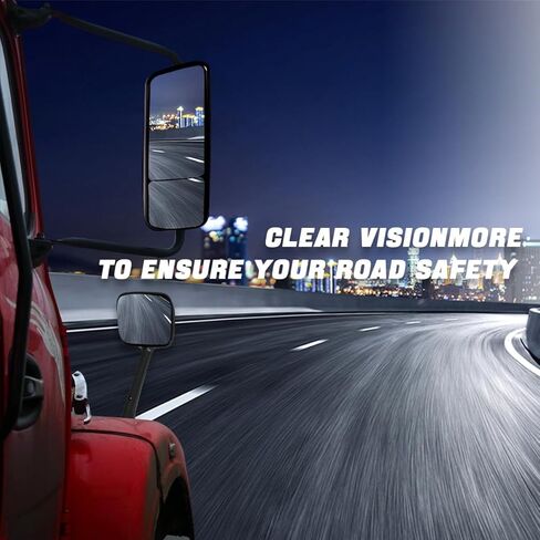 مرآة الجانب الأيمن متوافقة مع Freightliner Century columbia باللون الأسود مع مرآة باب للتدفئة على الجانب الأيمن تناسب القرن 1996-2017 و2004-2017 كولومبيا (يمين) in Kuwait