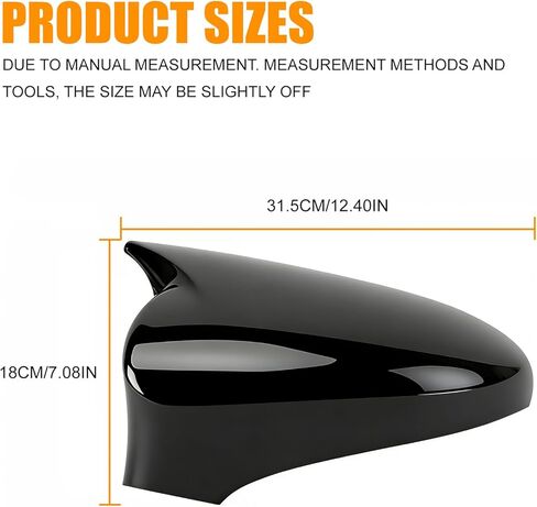 Direct Fit Replacement Shells Adhesive Mirror Cover Overlays Exterior Side Mirror Accessories Fit for Lexus IS200t IS300 IS350 Mirror Cover Caps (2014-2020) - Gloss Black M-Style Overlay in Kuwait