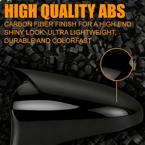 Direct Fit Replacement Shells Adhesive Mirror Cover Overlays Exterior Side Mirror Accessories Fit for Lexus IS200t IS300 IS350 Mirror Cover Caps (2014-2020) - Gloss Black M-Style Overlay in Kuwait