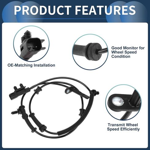 ABS Wheel Speed Sensor Front Left Right ABS Sensor Anti-lock Braking System Sensor No.68250893AA for Jeep Grand Cherokee 2016-2020 in Saudi Arabia