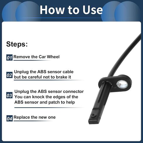 ABS Wheel Speed Sensor Front Left Right ABS Sensor Anti-lock Braking System Sensor No.68250893AA for Jeep Grand Cherokee 2016-2020 in Saudi Arabia