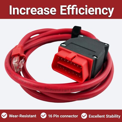 7 Ft VOE OBD to Ethernet Adapter Fit for Volvo Vehicles, Based on SPA CMA Platform 2016+, OBD Cable Replace 9513108 9513062, Compatible with VIDA PC Software or Third-Party Software in Kuwait