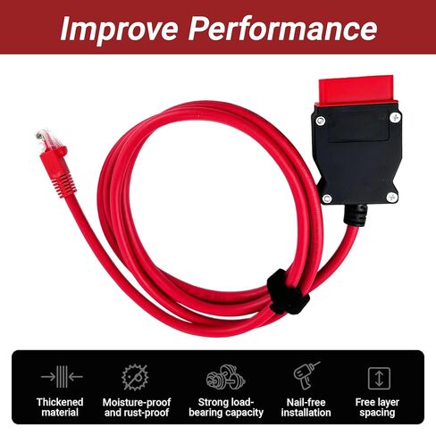 7 Ft VOE OBD to Ethernet Adapter Fit for Volvo Vehicles, Based on SPA CMA Platform 2016+, OBD Cable Replace 9513108 9513062, Compatible with VIDA PC Software or Third-Party Software in Kuwait