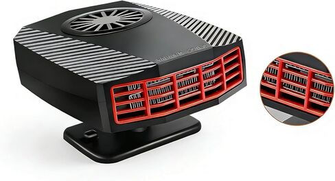 Car Heater,12V Fast Heating and Cooling Fan Portable Windshield Defogger and Defroster Plug into Cigarette Lighter for Car RV SUV (Black) in Kuwait