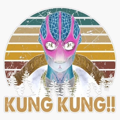 Vintage Kung Kung!!! Resident Alien Design Vinyl Window Bumper Sticker Decal 5" in Kuwait
