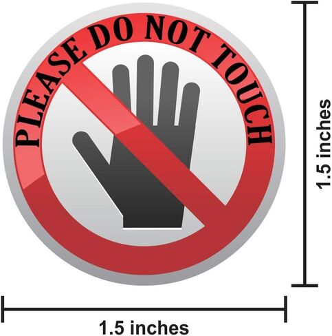 StickerTalk Please Do Not Touch Vinyl Stickers, 1.5 inches by 1.5 inches in Kuwait