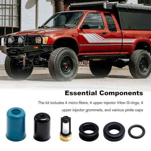 4 Sets Fuel Injector O-Ring Seal Kit, Replacement for Toyota Pickup 4Runner 1984-1995 2.4L Engine 22RE 1984-1995 in Kuwait