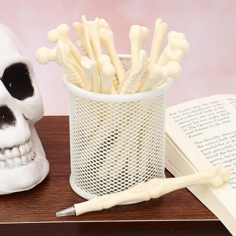 15 Pcs Bone Ballpoint Pen, Novelty 0.5mm Skeleton Blue Ink Ballpoint Pens, Beige Bone Shape Pens for Doctor Nurses School Office Halloween Birthday Party in Kuwait