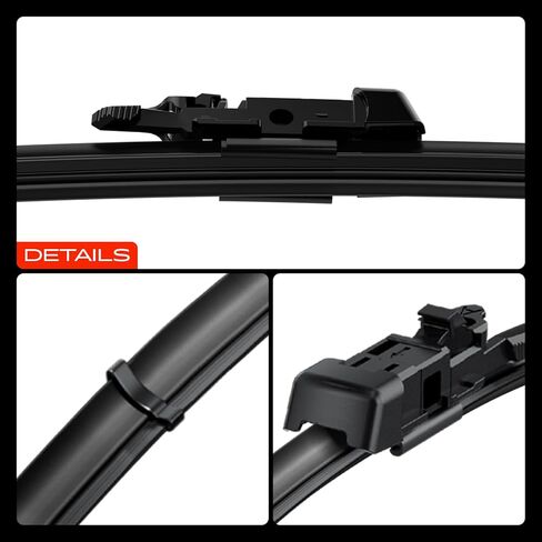 A-Premium 22"+20"+11" Windshield Wiper Blades Compatible with Jeep Renegade BU/BV 2015-2023 - Front Rear Wipers Blade Set, TLP/Snap Claw Arm Connector, with Wear Indicator & Towel (Pack of 3) in Saudi Arabia