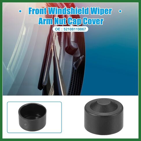 Motoforti Front Windshield Wiper Arm Nut Cover Cap Black Fit for BMW I3 2014-2021 - Pack of 2 Long-lasting in Saudi Arabia