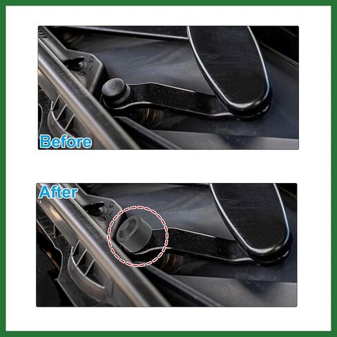 Motoforti Front Windshield Wiper Arm Nut Cover Cap Black Fit for BMW I3 2014-2021 - Pack of 2 Long-lasting in Saudi Arabia
