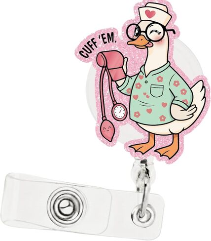 Badge Holder Clip, ID Card Holder Retractable, Nurse Essentials- Anti Depressants Funny Cat Badge Reel, Retractable Keychain, Badge Reel Nurse, Medical Assistant Gift for Nurses, LPN, RN, CNA in Saudi Arabia