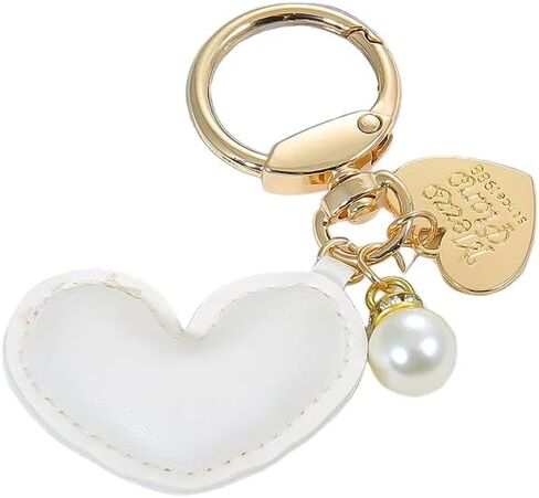 Ribbon Bow Pearl Chain Keychain Metal Floral Pendant Girls Handbag Purse Charm Accessories Gift in Kuwait