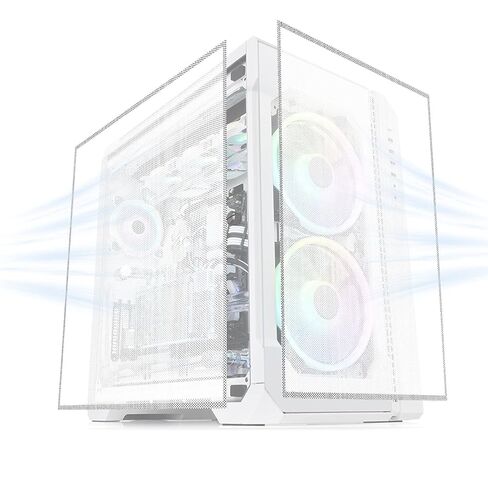 360mm 120mm x 2 PC Fan Dust Mesh Filter 4.72inch PVC Computer PC Case Dust Proof Filter Cover Magnetic Black 2-Pack in Kuwait