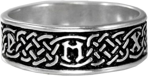 Sterling Silver Celtic Knot Norse Rune Love Ring (Size 4-13) in Saudi Arabia