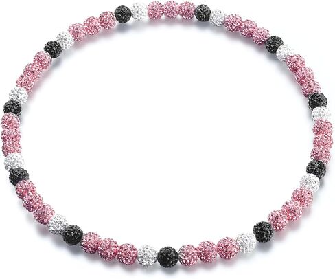 YATOJUZI قلادة البيسبول للرجال 16 "/18"/20" بريق حجر الراين الطين قلادة مطرز للرجال لامعة رائعة البيسبول الملحقات بالتنقيط القلائد هدايا للاعبين عشاق الفريق in Kuwait