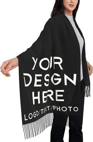 Custom Scarf Customized Scarf Design Your Own Add Your Text Picture Name Logo Customized Scarfs For Women and men in Saudi Arabia