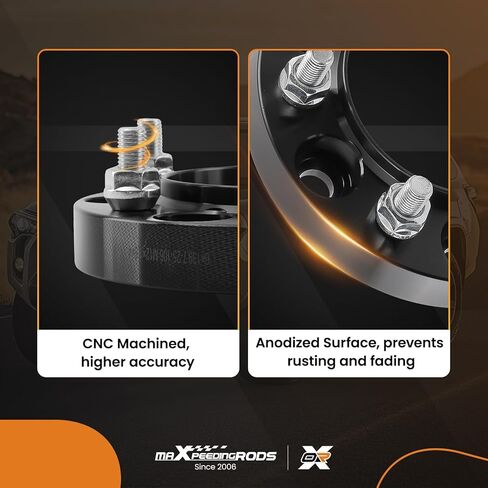 فواصل عجلات maxpeedingrods مقاس 2 بوصة 6x5.5 لسيارة Chevy Silverado Sierra 1500، 6x139.7 مم M14x1.5 ترصيع 78.1 مم فاصل مزورة لتاهو، سوبربان، يوكون 6 العروة in Saudi Arabia