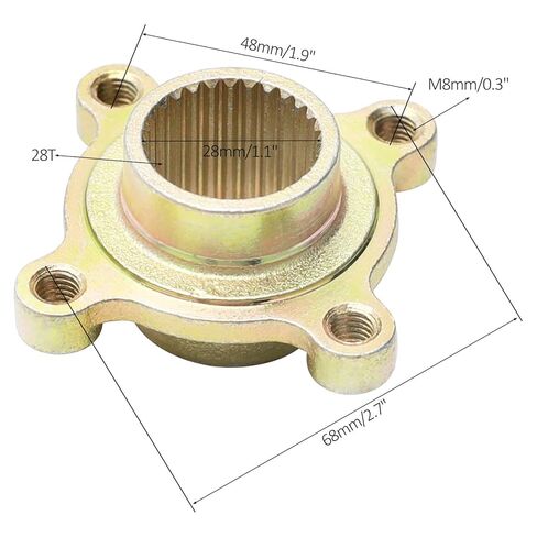 28T Spline 4-Stud Rear Sprocket Hub Adapter for ATV Go Kart Quad Buggy 50cc–125cc Taotao, Coolster, Apollo in Kuwait