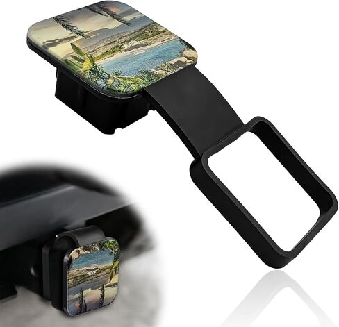 Universal 2 Inch Hitch Cover, Beautiful Design Trailer Tow Tube Cap Square Mouth Protection Cover Fits Most Vehicles Trucks SUV Car Exterior Accessories Sunflower Pattern in Kuwait