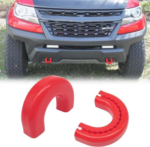 Tow Hooks Covers Compatible with Chevy Colorado Trailboss 2015-2026/GMC Canyon 2015-2022, Front Tow Hitch Cover Red (Not fit 2023-2026 Colorado Z71 ZR2) in Kuwait