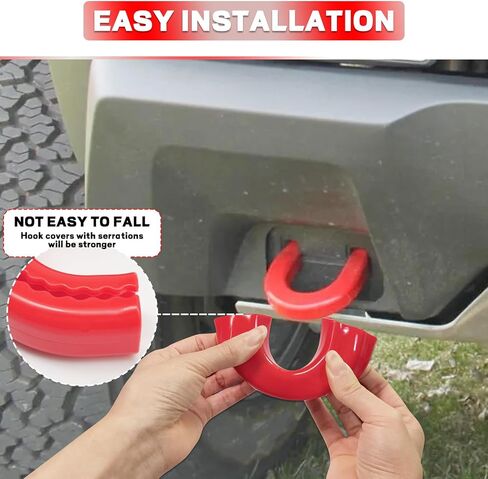 Tow Hooks Covers Compatible with Chevy Colorado Trailboss 2015-2026/GMC Canyon 2015-2022, Front Tow Hitch Cover Red (Not fit 2023-2026 Colorado Z71 ZR2) in Kuwait