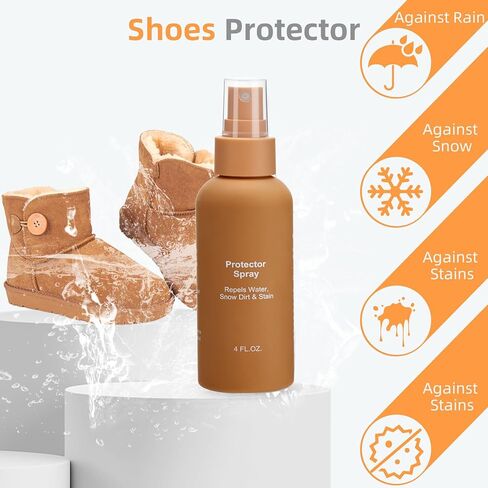 Suede Care Kit, Deep Cleaning Shoe Cleaner with Water and Stain Repellent Spray | Professional Grade Suede Brush & Eraser Set for Restoring Nubuck, Sheepskin Shoes and Boots in Kuwait