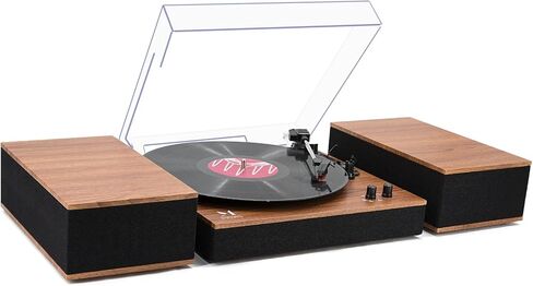 MPK Bluetooth Record Player ، نظام HIFI الدوار مع مكبرات الصوت رف الكتب ، دوار الفينيل ثلاثي السرع in Saudi Arabia