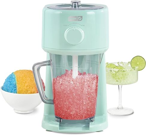 Dash Deluxe Shaved Ice & Sushy Maker with Serving Pitcher, 1L, Multi-Purpose Ice Shaver Machine for Homemade Shaved Ice, Snow Cones, Slushies, Cocktails & More - Cream in Kuwait