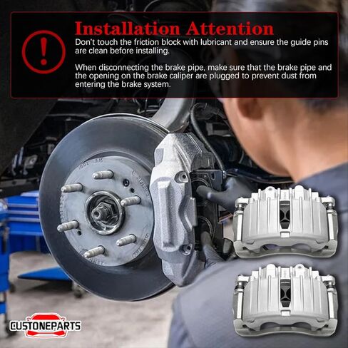 Rear Disc Brake Calipers with Brackets Pair FIT 2000-2007 Chevrolet Silverado 1500 Tahoe Suburban FIT GMC Sierra Yukon FIT Ford F-150 18-B4764 in Kuwait