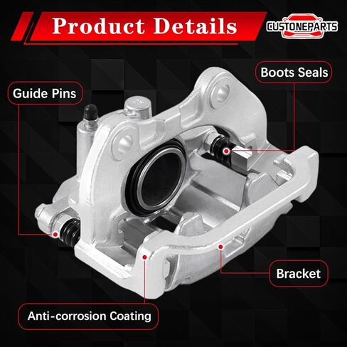 Rear Disc Brake Calipers with Brackets Pair FIT 2000-2007 Chevrolet Silverado 1500 Tahoe Suburban FIT GMC Sierra Yukon FIT Ford F-150 18-B4764 in Kuwait