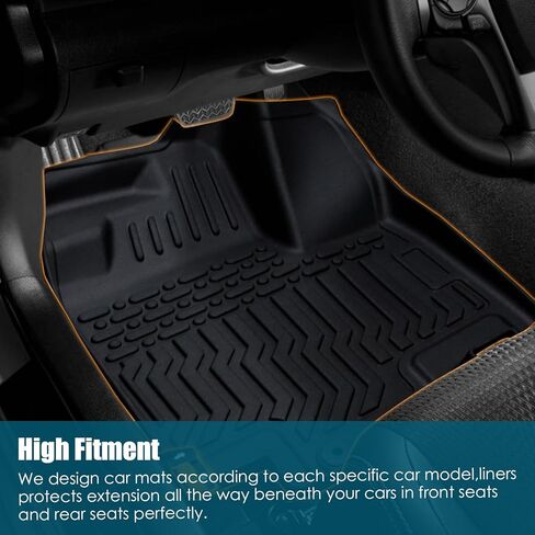 سجادات أرضية مطاطية TPE مناسبة لجميع الأحوال الجوية متوافقة مع 2013 2014 2015 2016 2017 2018 Lexus ES350 ES300H، مجموعة بطانات سجاد السيارة الكاملة الملائمة حسب الطلب (أسود) in Kuwait
