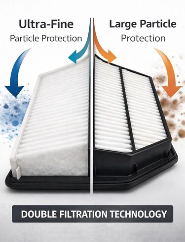 فلتر هواء المحرك CA11042، مناسب لسيارة Honda Odyssey 2017 2016 2015 2014 2013 2012 2011 V6 3.5L - يستبدل #17220-RV0-A00 in Kuwait