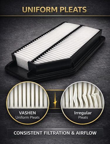 فلتر هواء المحرك CA11042، مناسب لسيارة Honda Odyssey 2017 2016 2015 2014 2013 2012 2011 V6 3.5L - يستبدل #17220-RV0-A00 in Kuwait