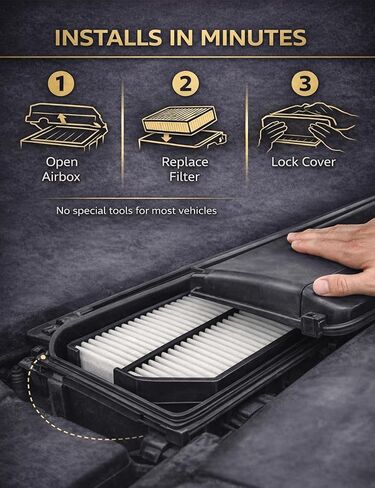 فلتر هواء المحرك CA11042، مناسب لسيارة Honda Odyssey 2017 2016 2015 2014 2013 2012 2011 V6 3.5L - يستبدل #17220-RV0-A00 in Kuwait