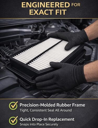 فلتر هواء المحرك CA11042، مناسب لسيارة Honda Odyssey 2017 2016 2015 2014 2013 2012 2011 V6 3.5L - يستبدل #17220-RV0-A00 in Kuwait