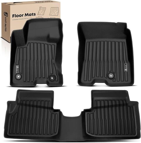 YHTAUTO Automotive Floor Mats & Cargo Mat Compatible with Ford Escape 2013-2019, TPE All Weather Car Mats Waterproof Anti-Slip Odorless Floor Liner, 1st & 2nd Row & Trunk Mat, Set of 4 in Kuwait