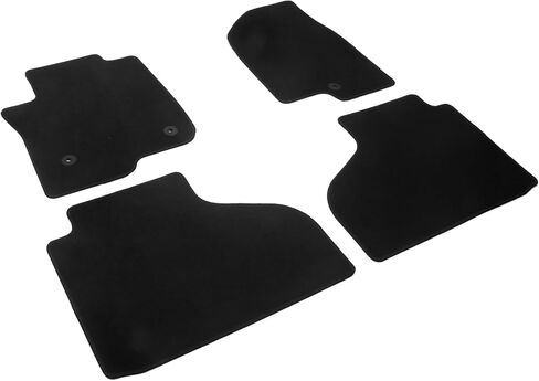 IKON MOTORSPORTS, Floor Mats Compatible with 2021-2023 Chevrolet Suburban Tahoe GMC Yukon, Black Nylon Front & Second Row Carpet Liners 4PCS in Kuwait