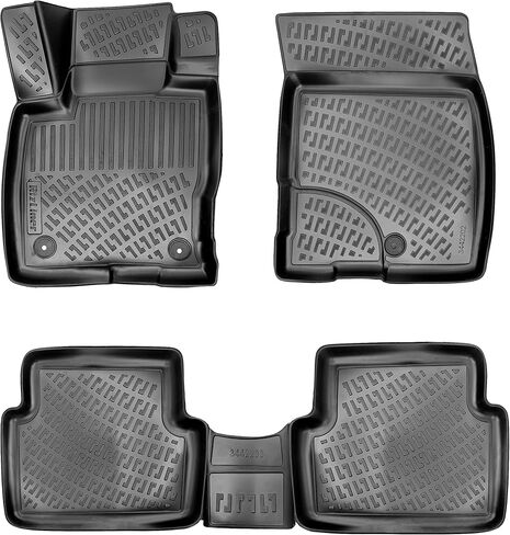 Ford Explorer 2015-2019 (Bench Seating) 7 Seats Floor Mats Custom Fit Rubber 3D Car Mats Laser Measured 1st & 2nd & 3rd Row Floor Liners All Weather Waterproof (Front & Rear) in Saudi Arabia