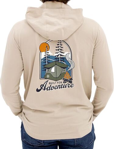 Gazelle Tents Unisex-Adult Campfire Long-Sleeve Hooded Tee in Saudi Arabia