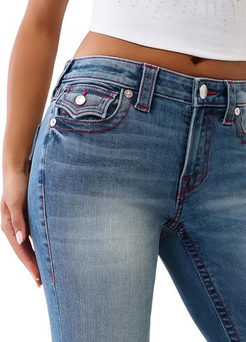True Religion Billie Mid Rise Straight Womens Denim Jeans | Signature Horseshoe Back Flap Pockets in Saudi Arabia