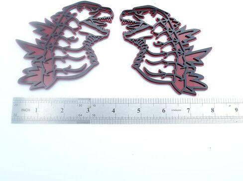 2Pc Godzilla Red Eye Badge 3D Emblem’s Custom Sticker Nameplate Replacement for Universal Car Body Motorcycle SUV Door Window Decoration (Redline) in Saudi Arabia