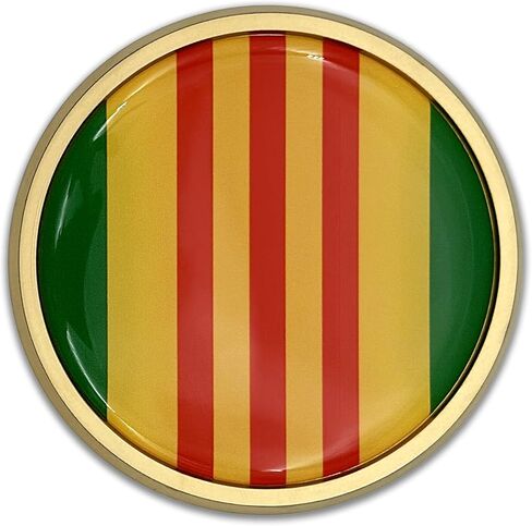 Vietnam Veteran Gold Plastic Emblem for Cars, Trucks, SUVs and All Auto | Universal Fit at 3.4" | Weatherproof | Made in The USA in Kuwait