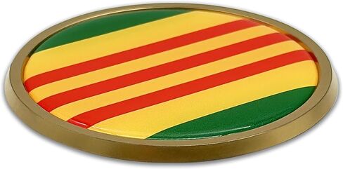 Vietnam Veteran Gold Plastic Emblem for Cars, Trucks, SUVs and All Auto | Universal Fit at 3.4" | Weatherproof | Made in The USA in Kuwait
